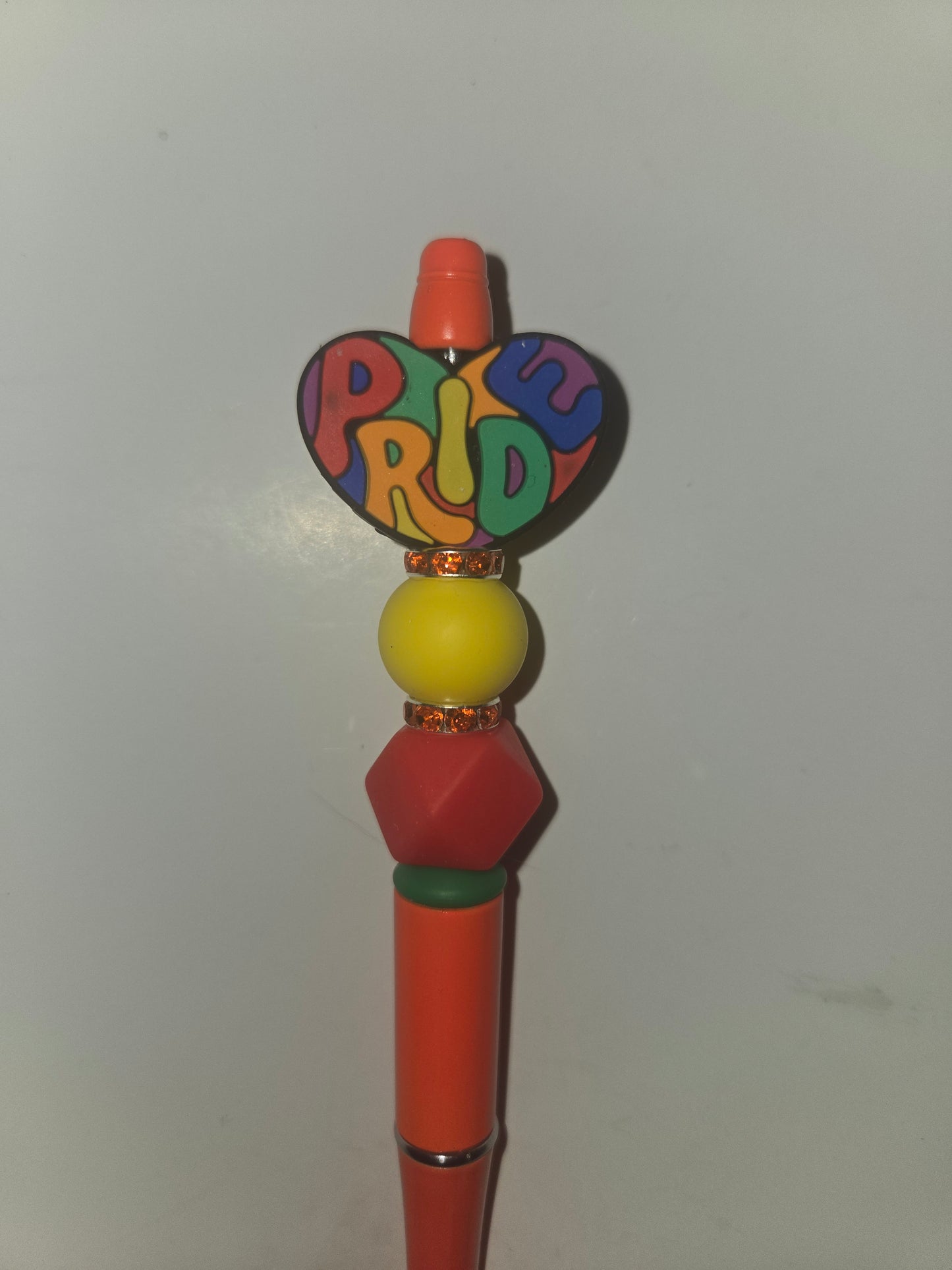Heart shape pride beadable pen