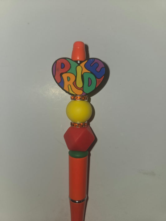 Heart shape pride beadable pen
