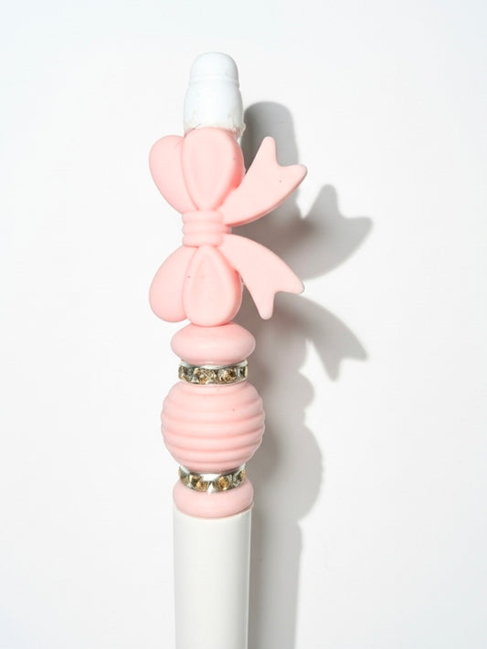 Blush Pink Bow Bling Pen 🎀💗