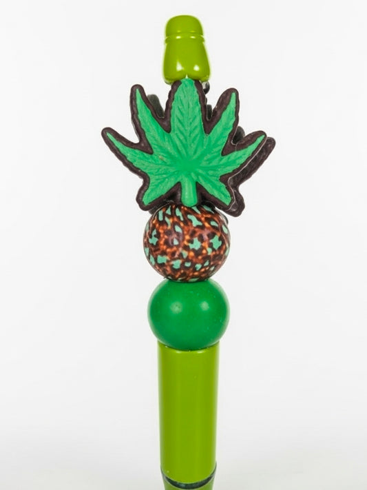Green Leaf Statement Bead Pen 🍃💚